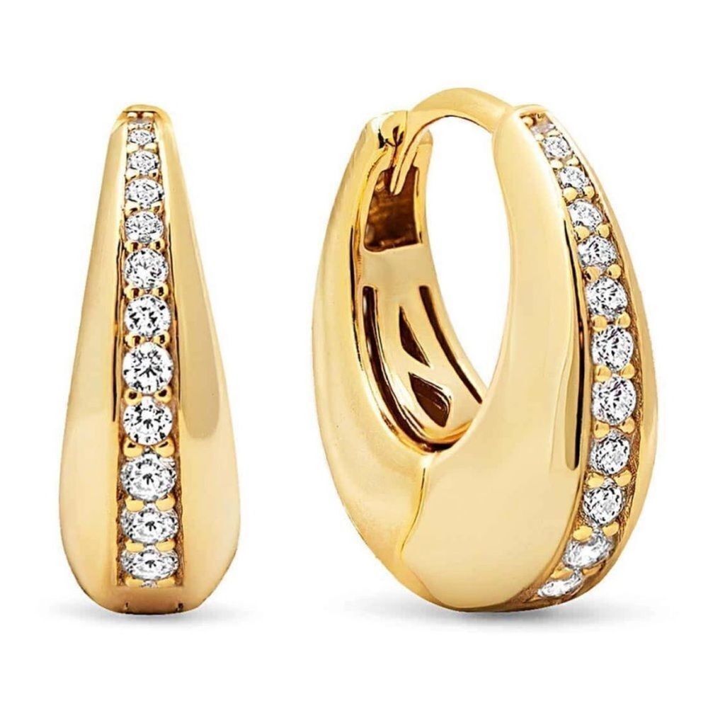 Elegant Gold Hoop Earrings N1085